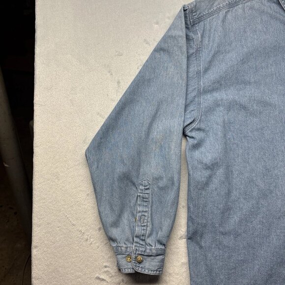 Vintage Denim Y2K Lifesavers Logo Promotional Collared Long Sleeve Shirt Size XL - Picture 6 of 8
